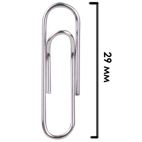 Скрепки канцелярские DELI 29 мм, никелированные, 100 шт. в картонной коробке