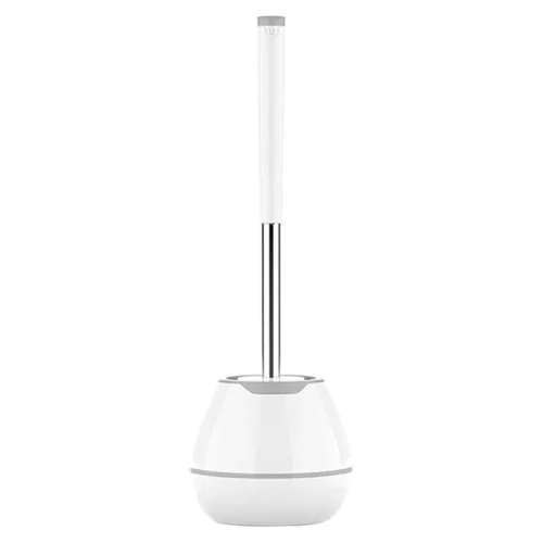 Ершик для унитаза LAIMA "STANDART TYPE" силиконовый, с пинцетом, серо-белый