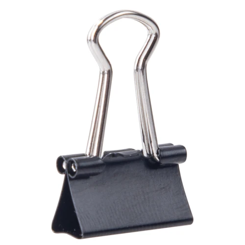 Зажим для бумаг DELI 15 мм, чёрные, 12 шт.