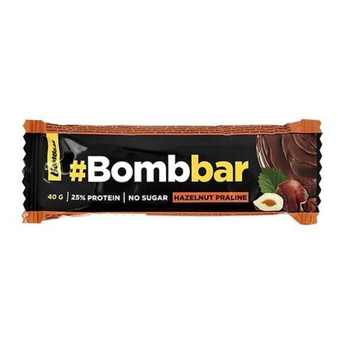 Батончик глазированный "Bombbar" с фундучным пралине 40 гр