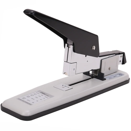 Степлер до 80 листов DELI металл, №23/6-23/13, бежево-черный