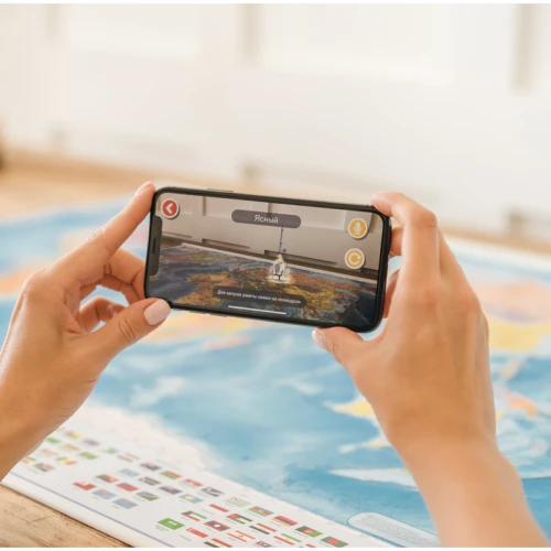 Карта мира политическая Globen 117*80 см, интерактивная, с ламинацией, европодвес