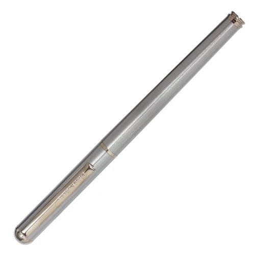 Ручка подарочная перьевая BRAUBERG "Larghetto" корпус серебристый, синяя