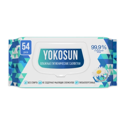 Салфетки влажные YokoSun антибактериальные, 54 листа