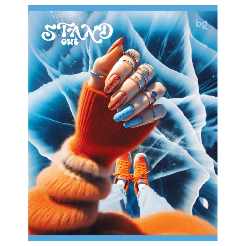 Тетрадь BG "Stand out" А5, в клетку, 48 листов, ассорти, эконом
