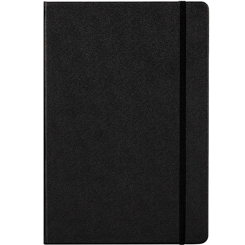 Записная книжка DELI на резинке, А5, 96 листов в линейку, черная