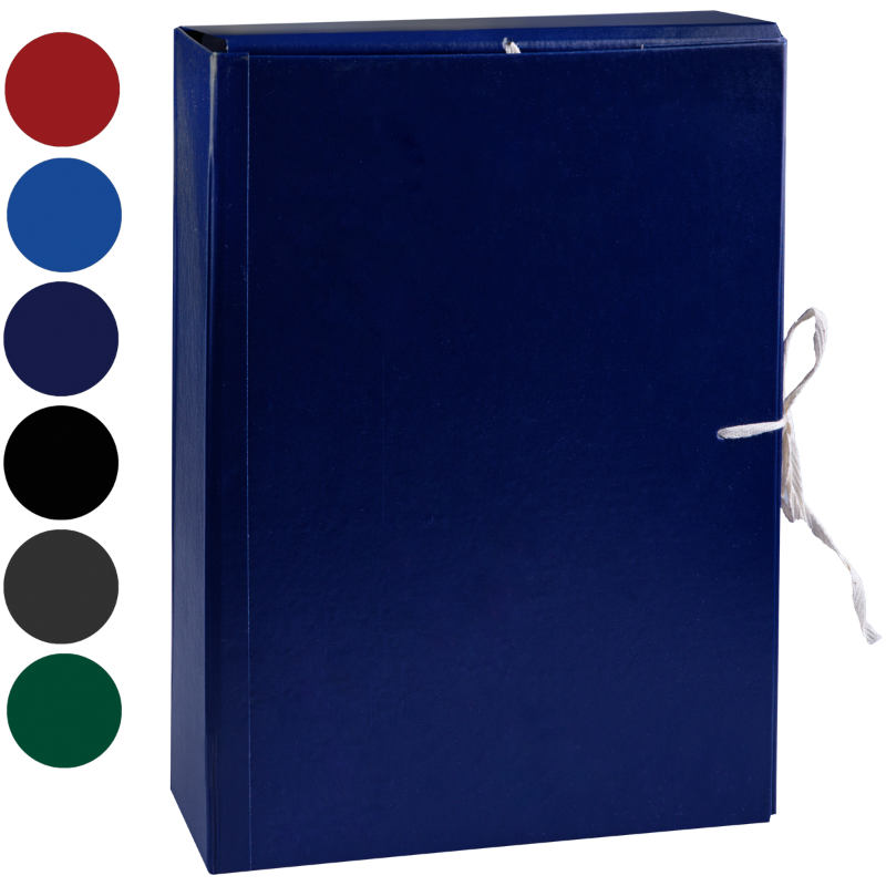 Папка архивная OfficeSpace А4, с клапаном, с 4 завязками, 80 мм, ассорти