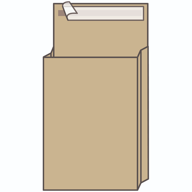 Конверт UltraPac В4, 250*353 мм, 130 г/м2, крафт, отрывная лента, коричневый
