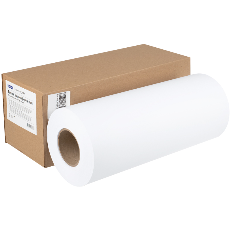 Бумага широкоформатная для инженерных машин OfficeSpace 80 г/м2, 420 мм* 175 м в рулоне