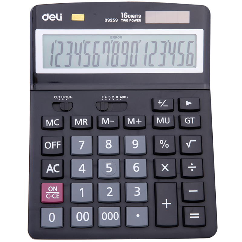 Калькулятор настольный DELI 39259, 16 разрядов, черный
