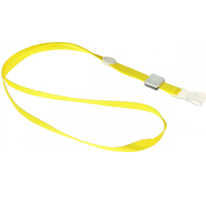 Лента для бейджей KEJEA, 45 см, пластиковый клип, атласный, желтая