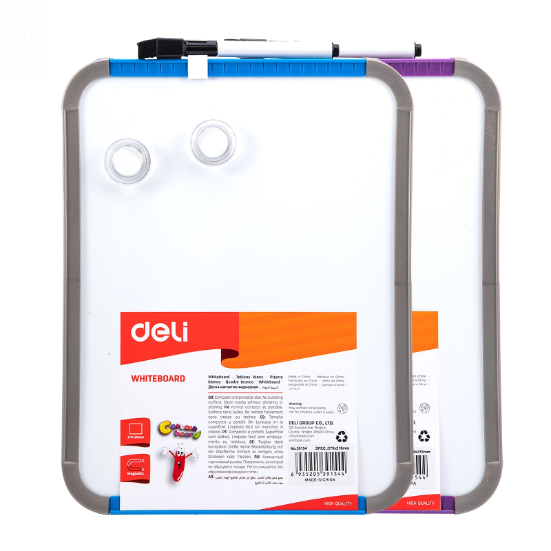 Доска магнитно-маркерная DELI 21*28 см, 2 магнита и маркер