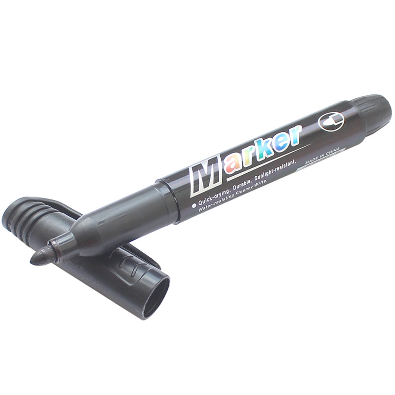 Маркер перманентный BASY "FL-6011" пулевидный, 1-3 мм, черный