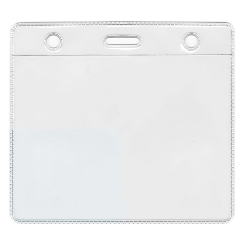 Бейдж горизонтальный Bindermax 75*95 мм, без зажима, прозрачный