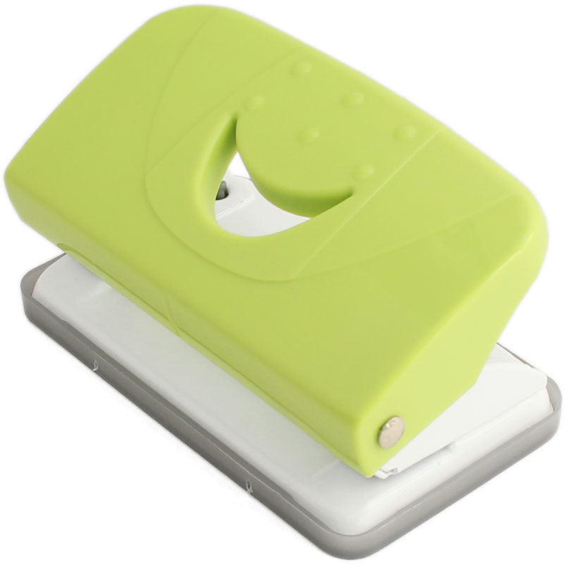 Дырокол до 10 листов "7312", пластиковый корпус, ассорти