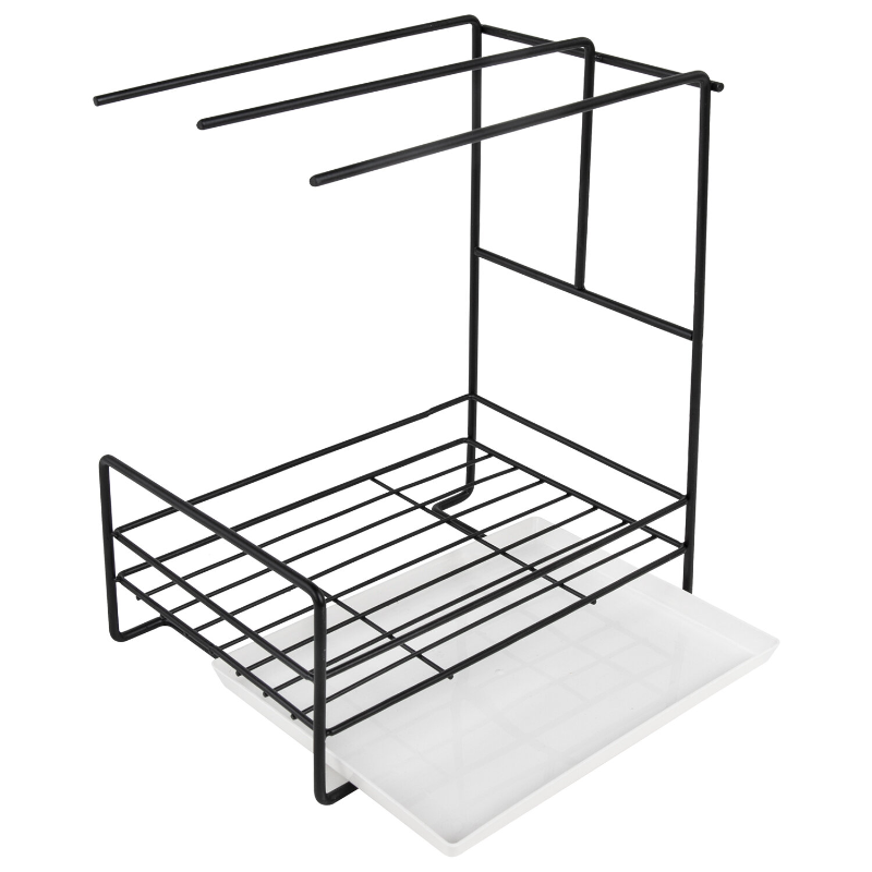 Органайзер для кухни с поддоном LAIMA HOME, настольный, чёрный