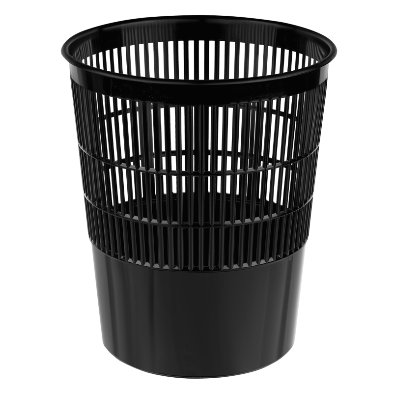 Корзина для мусора СТАММ 14 литров, сетчатая, черная