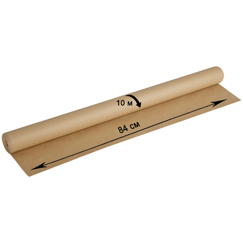 Крафт-бумага OfficeSpace плотность 78 г/м2, 840 мм*10 м в рулоне