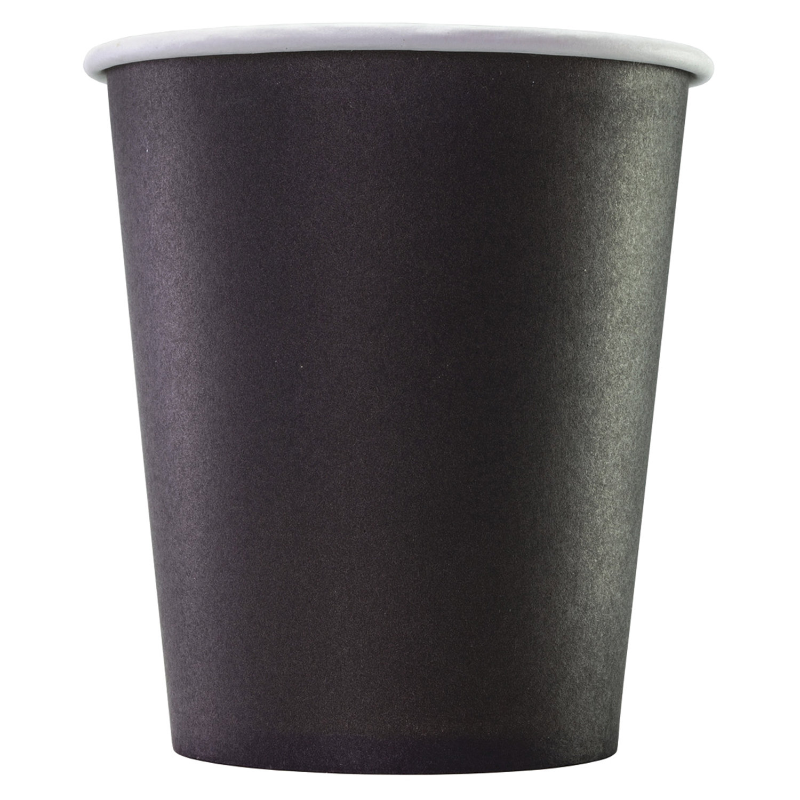Стакан одноразовый бумажный 250 мл, черный, 50 шт.