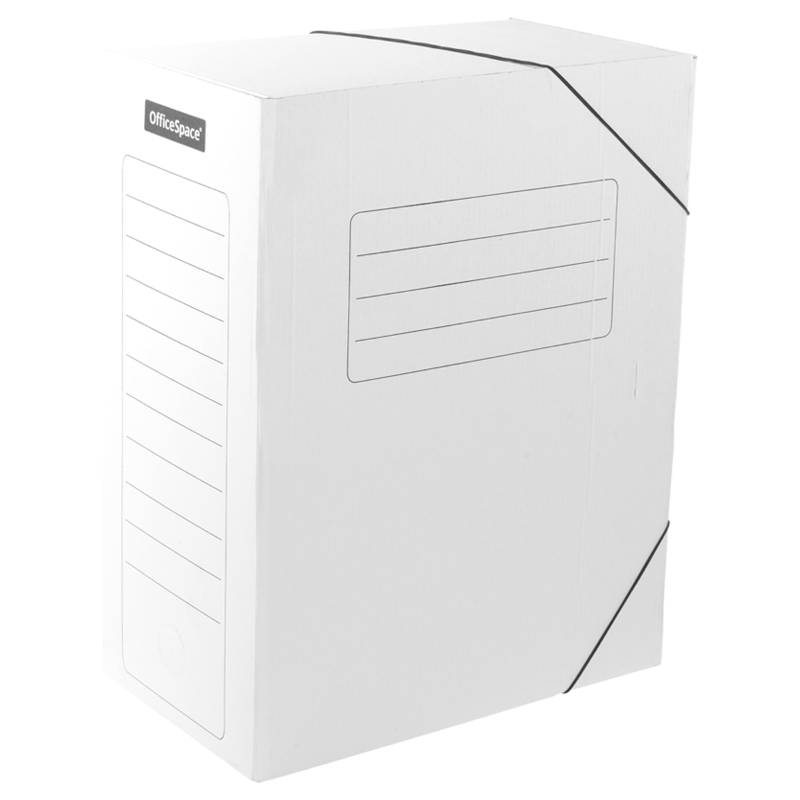 Папка архивная OfficeSpace А4, на резинках, 150 мм, белый, до 1400 листов