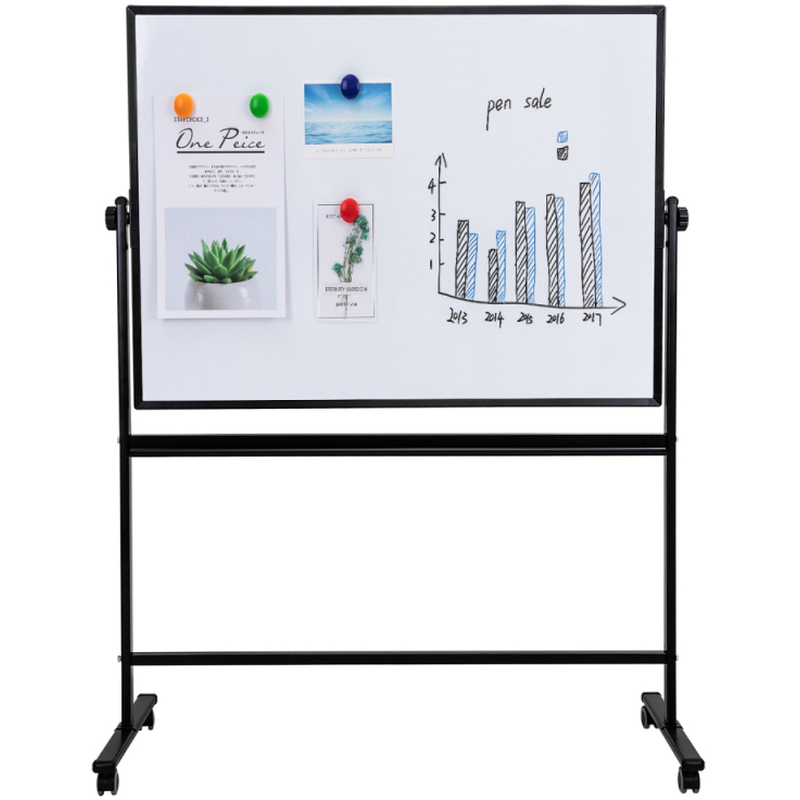 Доска магнитно-маркерная DELI 90*120 см, передвижная, с полочкой