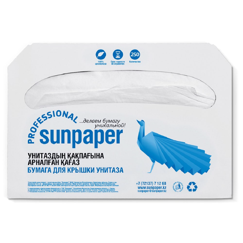Бумажные прокладки на унитаз Sunpaper 250 листов
