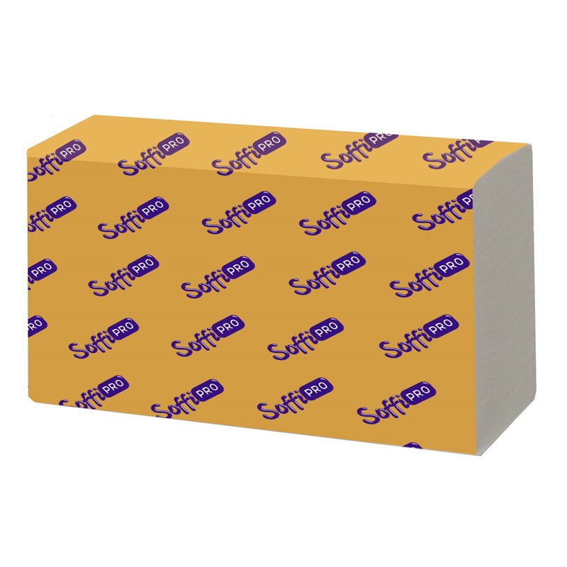 Полотенца бумажные SoffiPro "Comfort" 2-слойные, 21*19 см, 200 листов