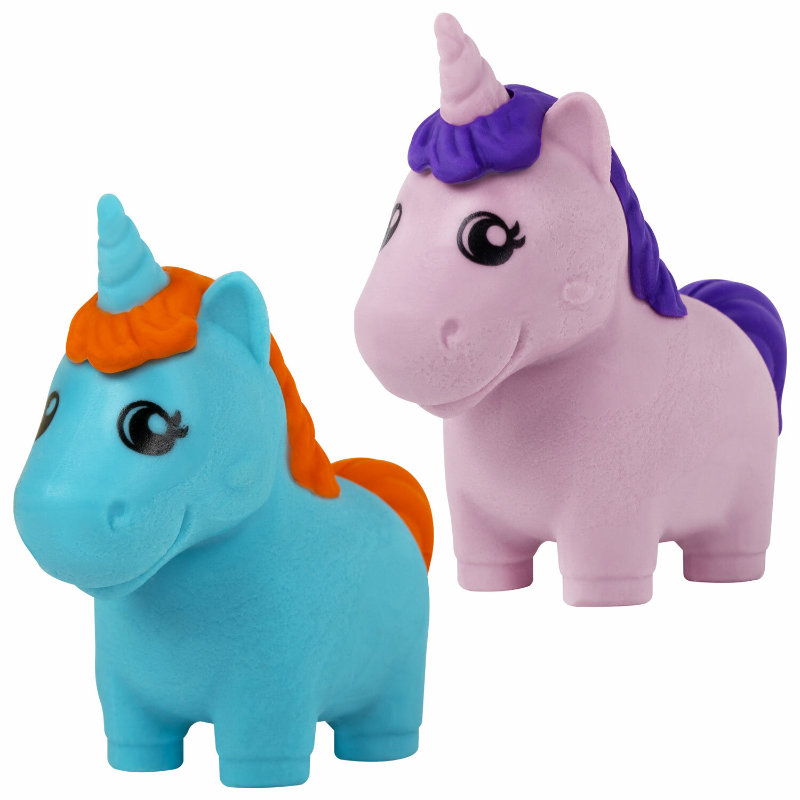 Ластик BRAUBERG KIDS "Единороги" фигурный, 2 штуки в блистере