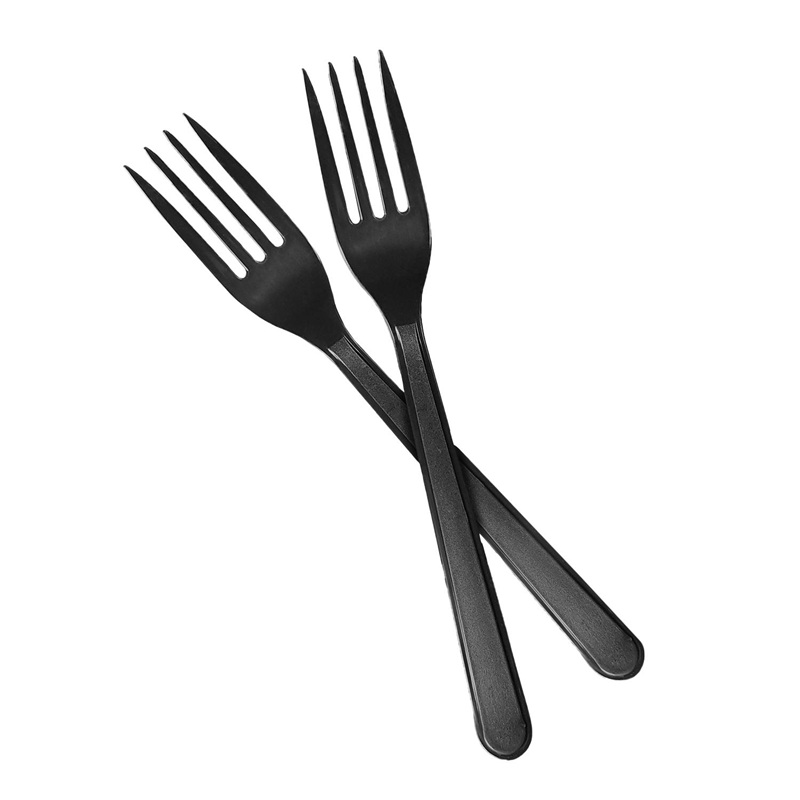 Вилка пластиковая 18,0см черная 50 шт/уп Премиум