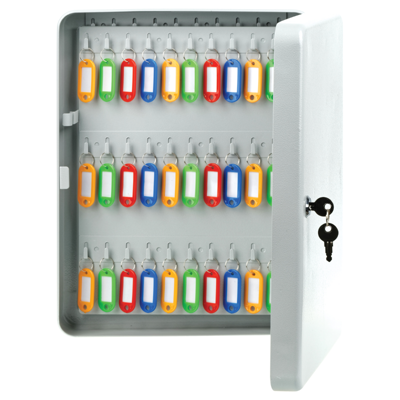 Ключница OfficeSpace на 140 ключей, 370*280*80 мм, ключевой замок, серый