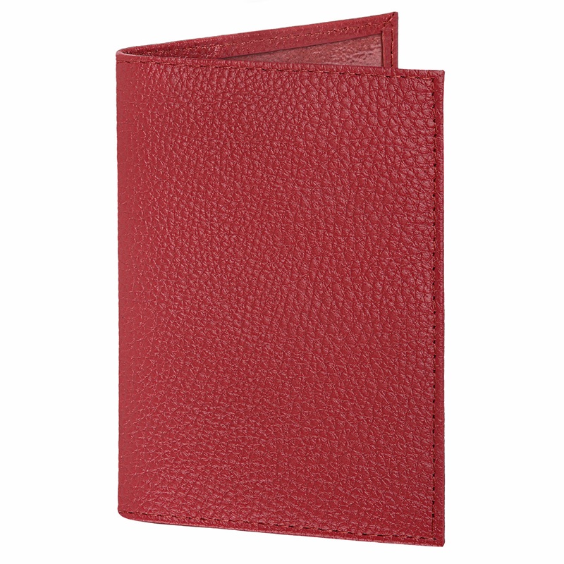 Обложка для паспорта BRAUBERG, натур. кожа флоттер, кожаный уголок, красная, 238865