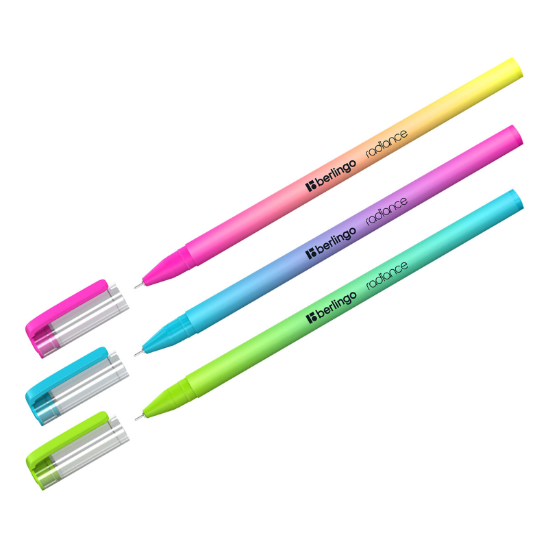 Ручка шариковая Berlingo "Radiance" 0.7 мм, корпус ассорти, синяя