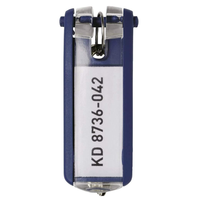 Брелоки для ключей DURABLE пластик 68 мм, синие, 6 шт.