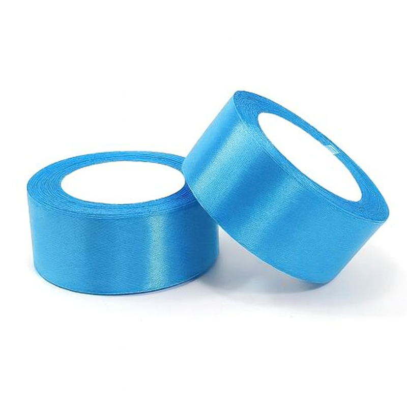 Лента атласная для прошивки документов длина 22 м, ширина 5 см, голубая