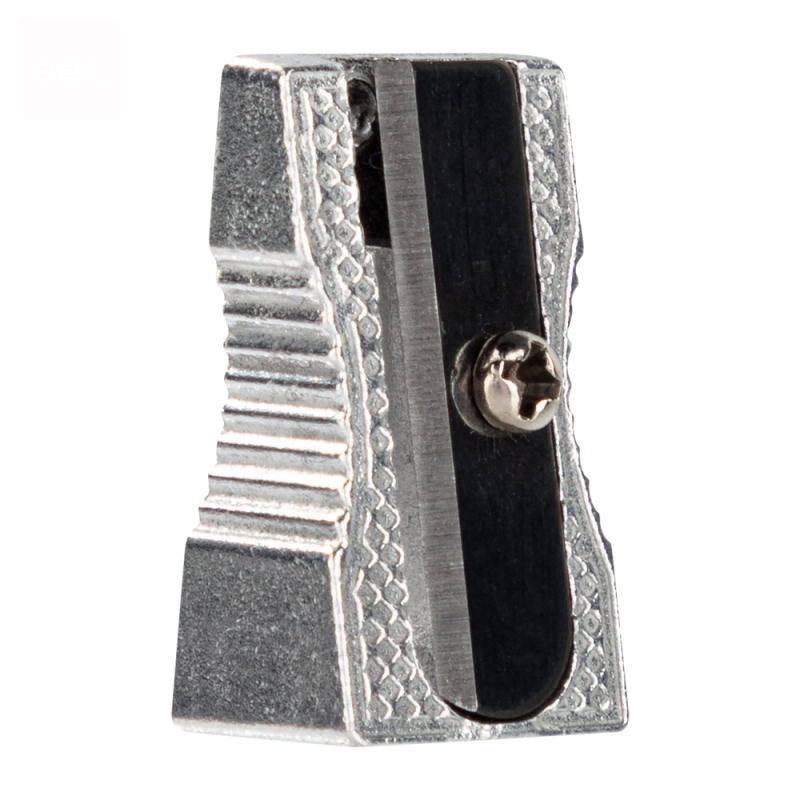 Точилка металлическая DELI 1 отверстие, скошенный корпус