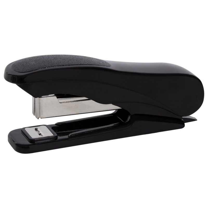Степлер до 12 листов STAFF "EVERYDAY" пластик, №10, черный, с антистеплером