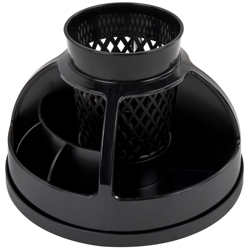 Настольная подставка STAFF, 9 отделений, вращающаяся, черная