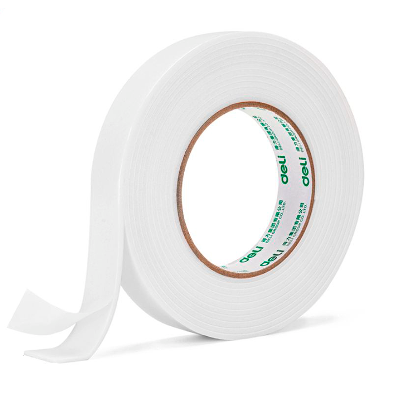 Клейкая лента двусторонняя DELI 24 мм*4.5 м, вспененная основа