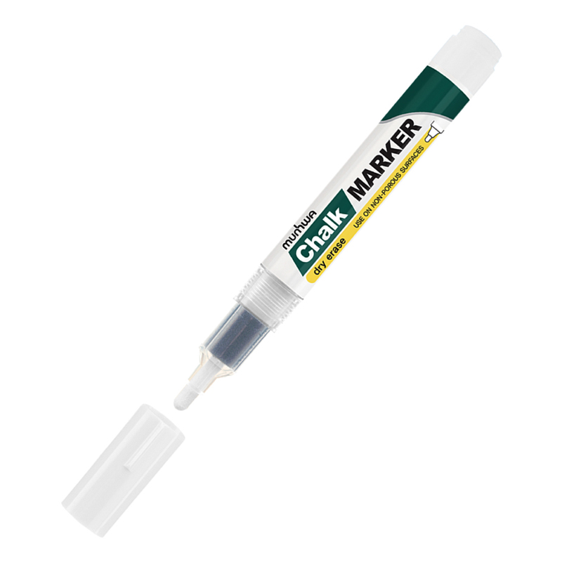 Маркер меловой MunHwa "Chalk Marker" круглый, 3 мм, белый