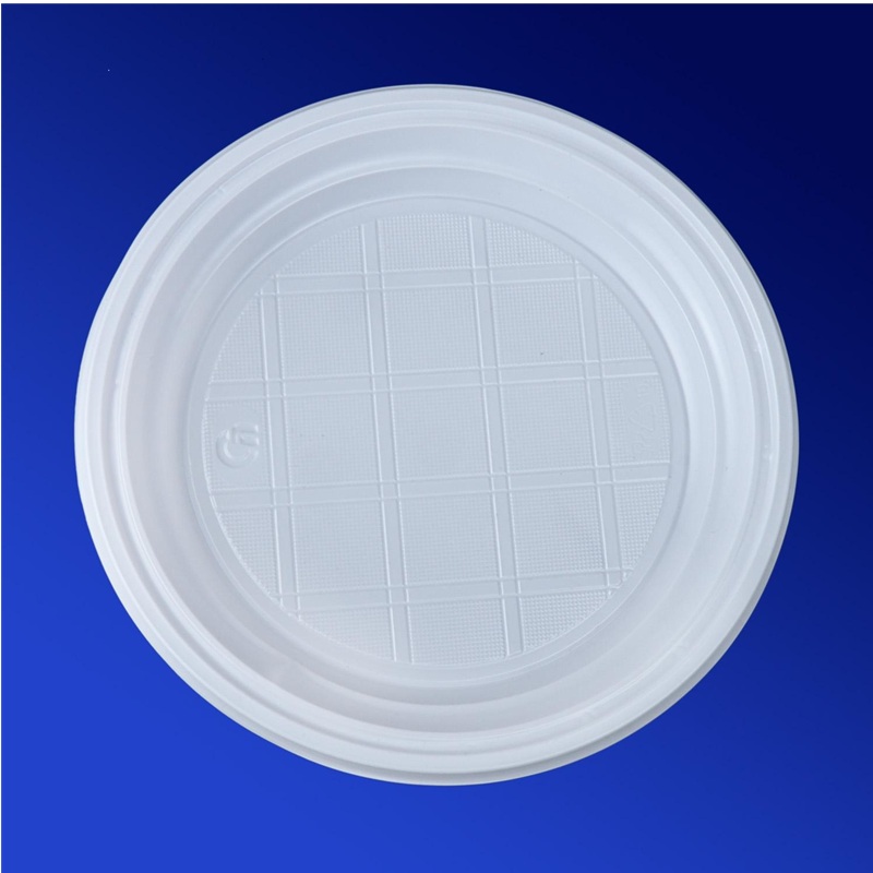 Тарелка одноразовая d16,5см PS 100шт/уп белая