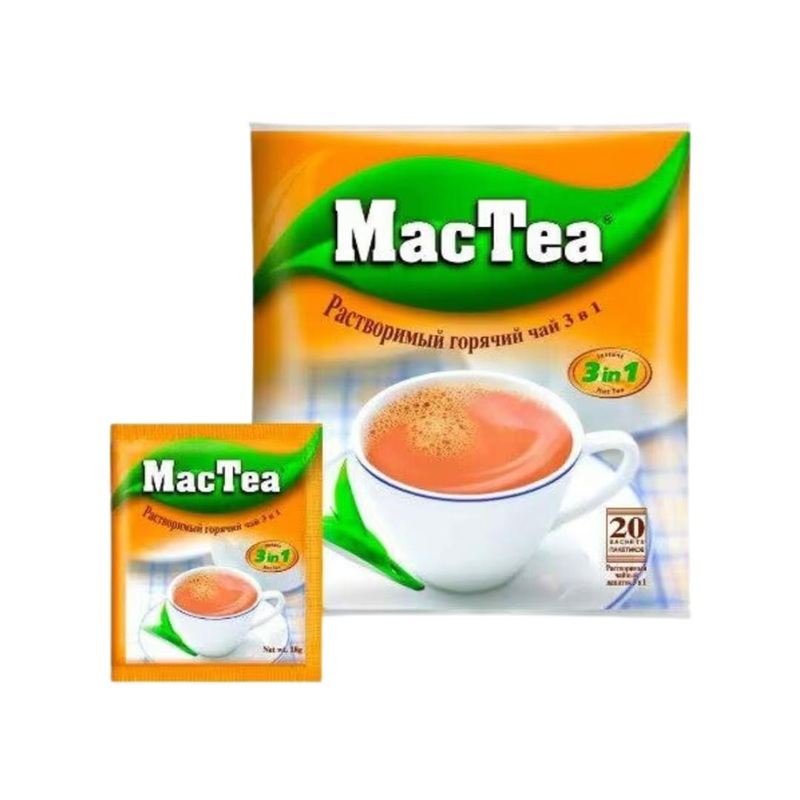 Чай MacTea "3 в 1" растворимый, 20 пакетиков