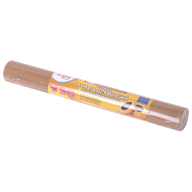 Бумага для выпечки LAIMA 38 см*25 м, 41 гр/м2, коричневая, силиконизированная