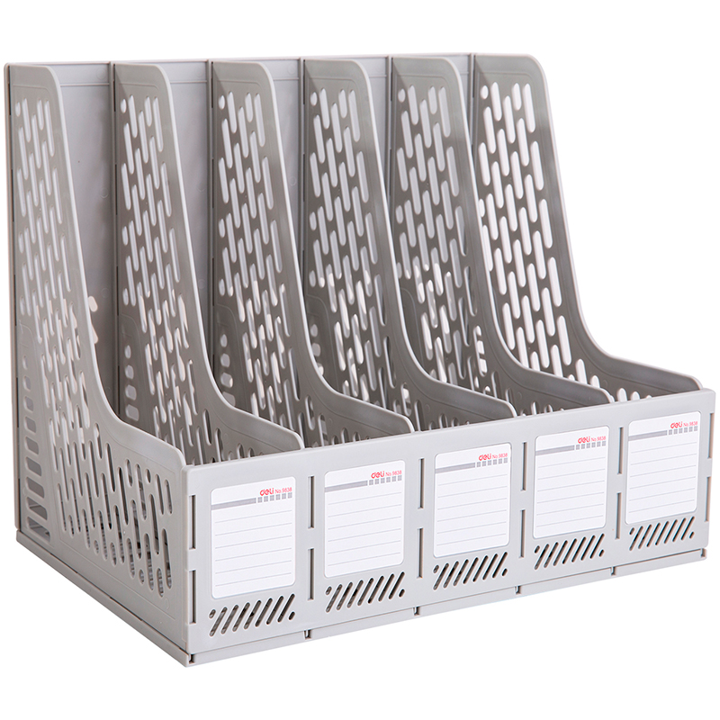 Лоток вертикальный DELI 5 отделений, серый