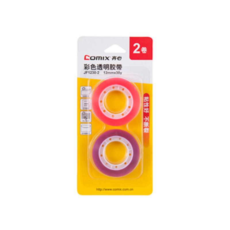 Клейкая лента Comix JF1230-2, 12 мм х 18.2 м, 2 шт. в блистере