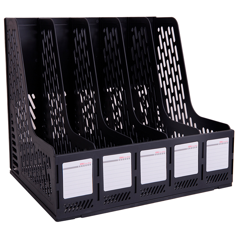 Лоток вертикальный DELI 5 отделений, чёрный