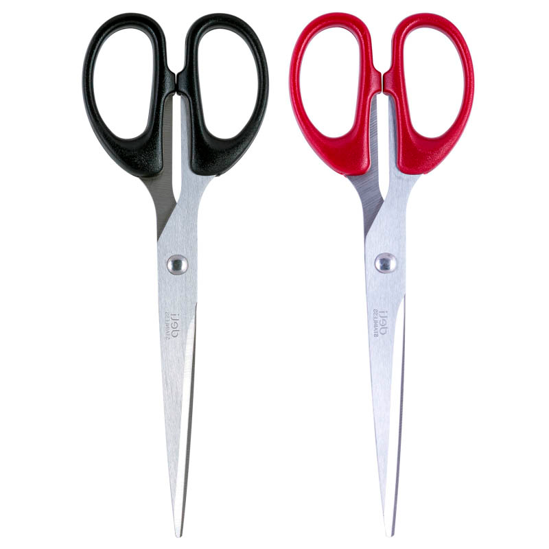 Ножницы DELI 210 мм, пластиковые ручки, ассорти