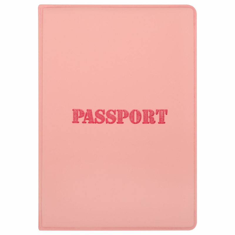 Обложка для паспорта STAFF, мягкий, полиуретан, розовая