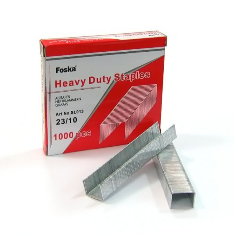 Скобы для степлера Foska №23/10, оцинкованное, 1000 шт.