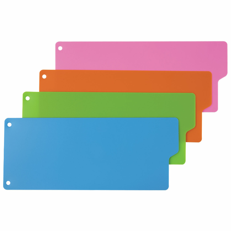 Разделитель листов BRAUBERG 240*100 мм, пластик, 12 листов, без индексации, цветной