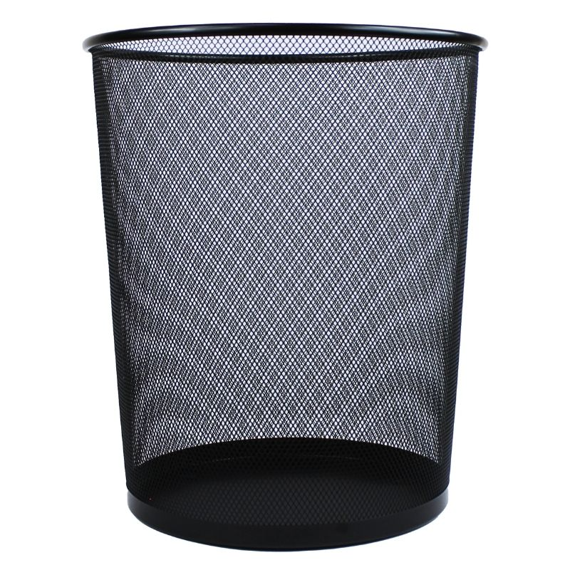 Корзина для бумаг BASY 16 литров, металл, сетчатая, черная